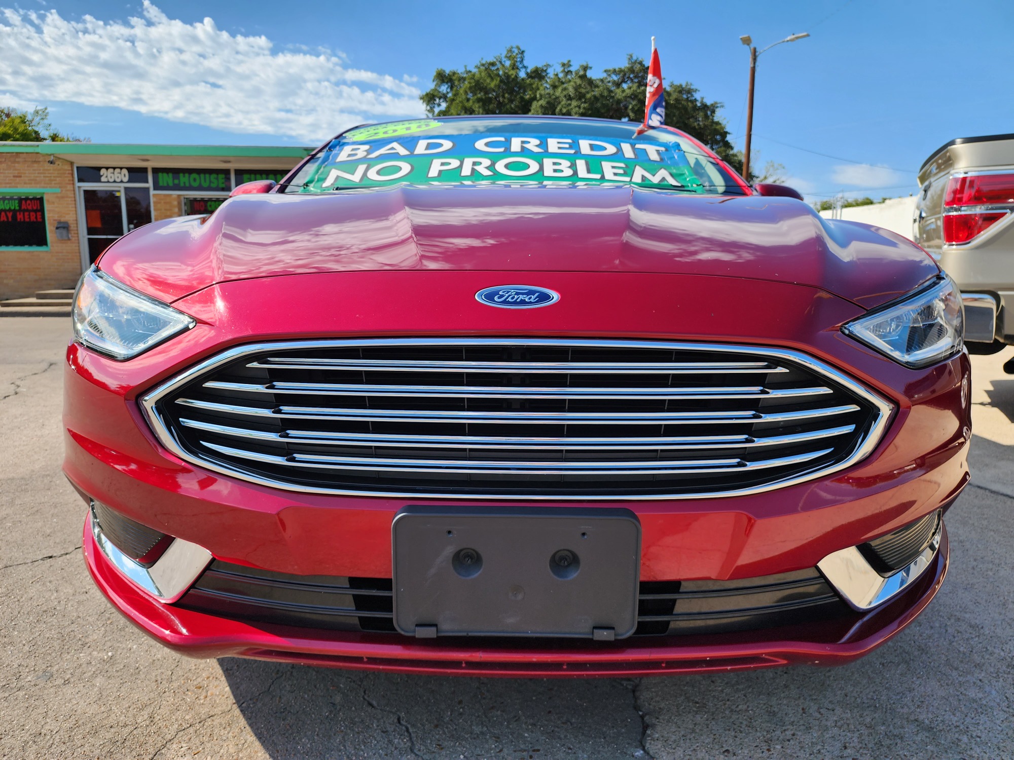 2018 RED Ford Fusion SE (3FA6P0HD2JR) with an 1.5L L4 DOHC 16V engine, 6A transmission, located at 2660 S.Garland Avenue, Garland, TX, 75041, (469) 298-3118, 32.885551, -96.655602 - Welcome to DallasAutos4Less, one of the Premier BUY HERE PAY HERE Dealers in the North Dallas Area. We specialize in financing to people with NO CREDIT or BAD CREDIT. We need proof of income, proof of residence, and a ID. Come buy your new car from us today!! This is a 2019 FORD FUSION SE SEDAN! - Photo #9